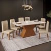Juego de Comedor Vekkahome Rubi Lia 6 Sillas Café