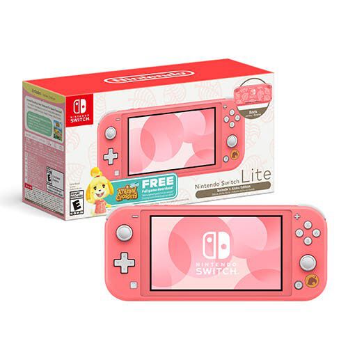 Consola Nintendo Switch Lite Coral + Juego Animal Crossing Digital
