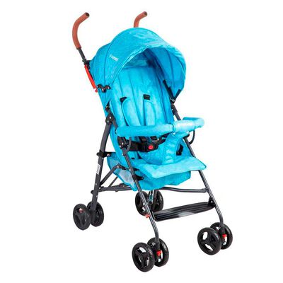 Imagen 1 del producto Coche Paragua Bebe 5126 Plegable Liviano Compacto Celeste Bebesit