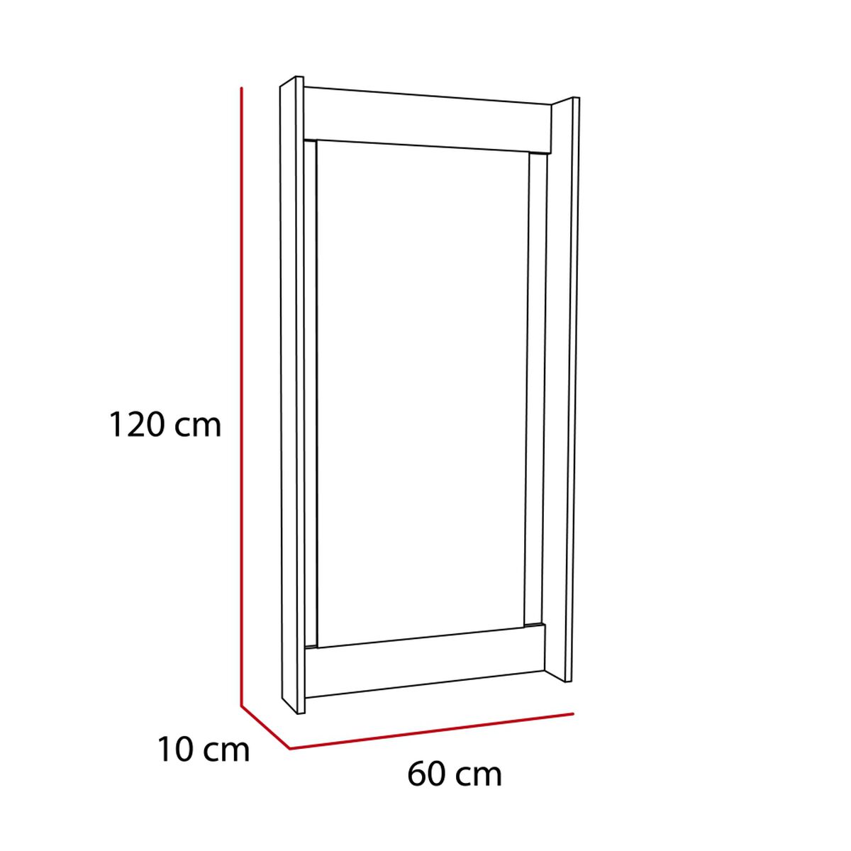 Espejo TuHome Scala Coñac 120x60 Cm