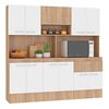 Mueble de Cocina Vekkahome Buck 1 Cajón 12 Puertas Café