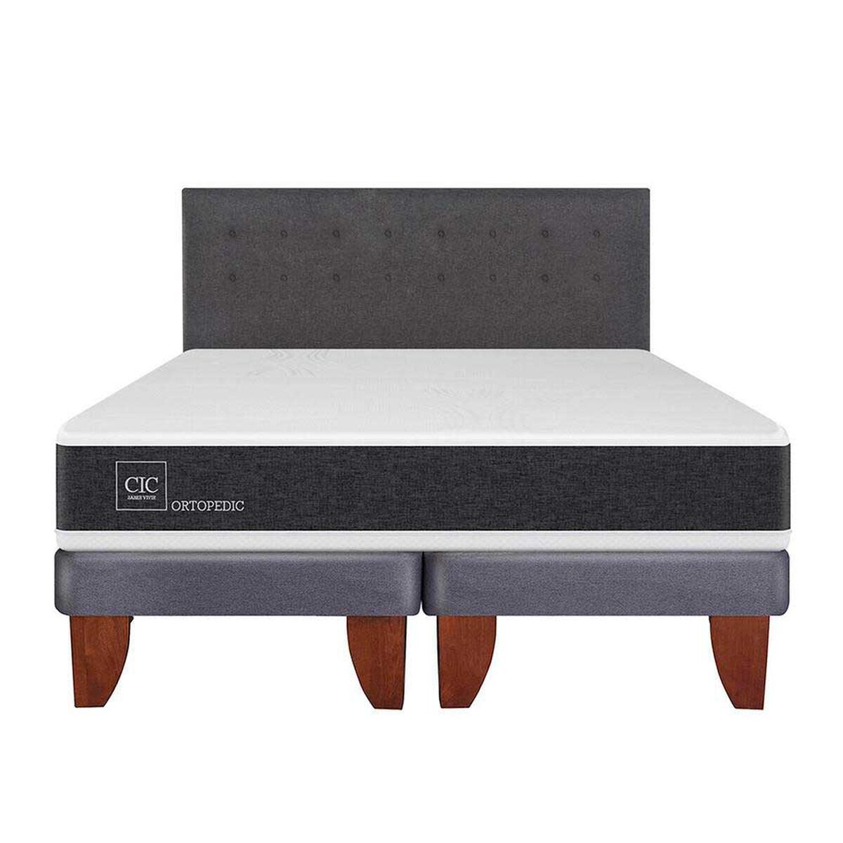 Cama Europea CIC King Ortopedic + Respaldo Eufrates