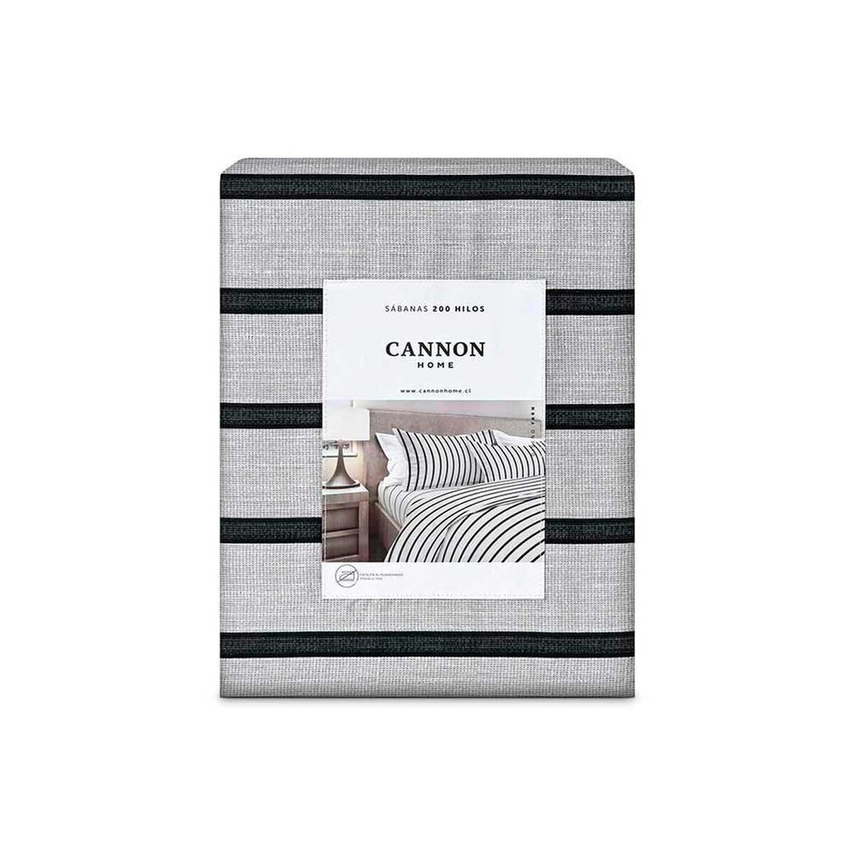 Juego de S&aacute;banas Cannon 200 Hilos 2 Plazas Yarn Gris