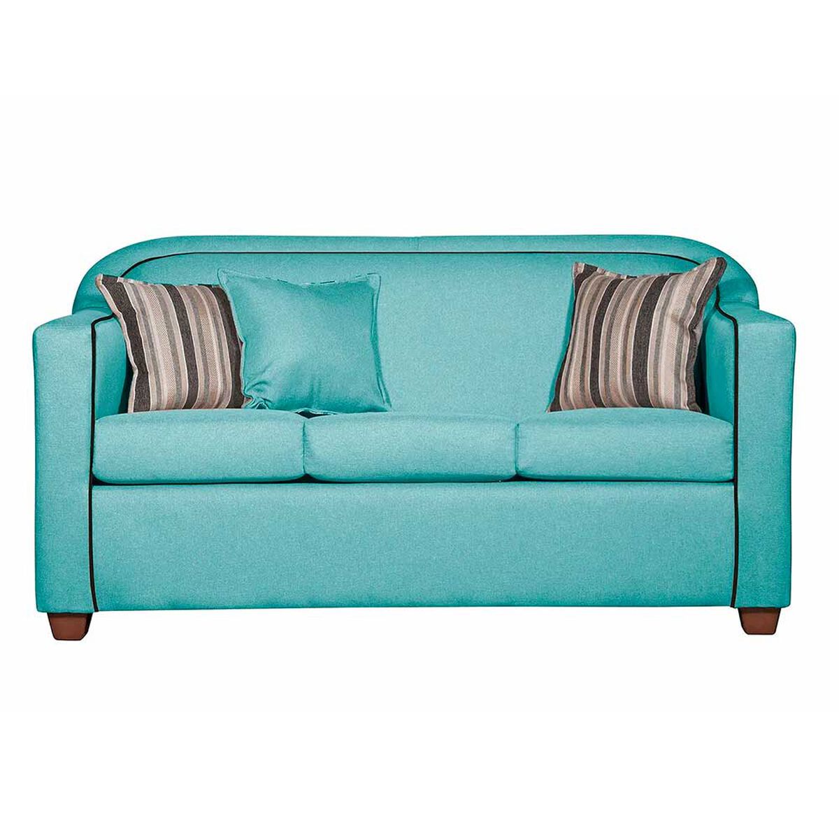 Juego de Living Ruzam Mobel Zafiro Sof&aacute; 3 Cuerpos + Dos Sillones 1 Cuerpo Lino Turquesa