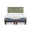 Cama Europea CIC Base Dividida 2 Plazas Alaska + Respaldo Miro Olivo
