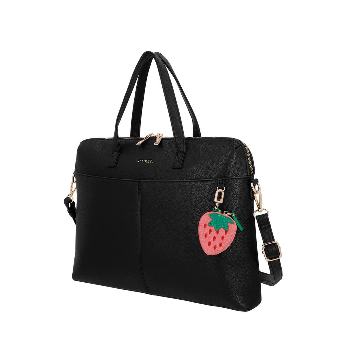 Cartera de Mujer Porta Laptop 14" Secret Aruba SC7 Grande Negro