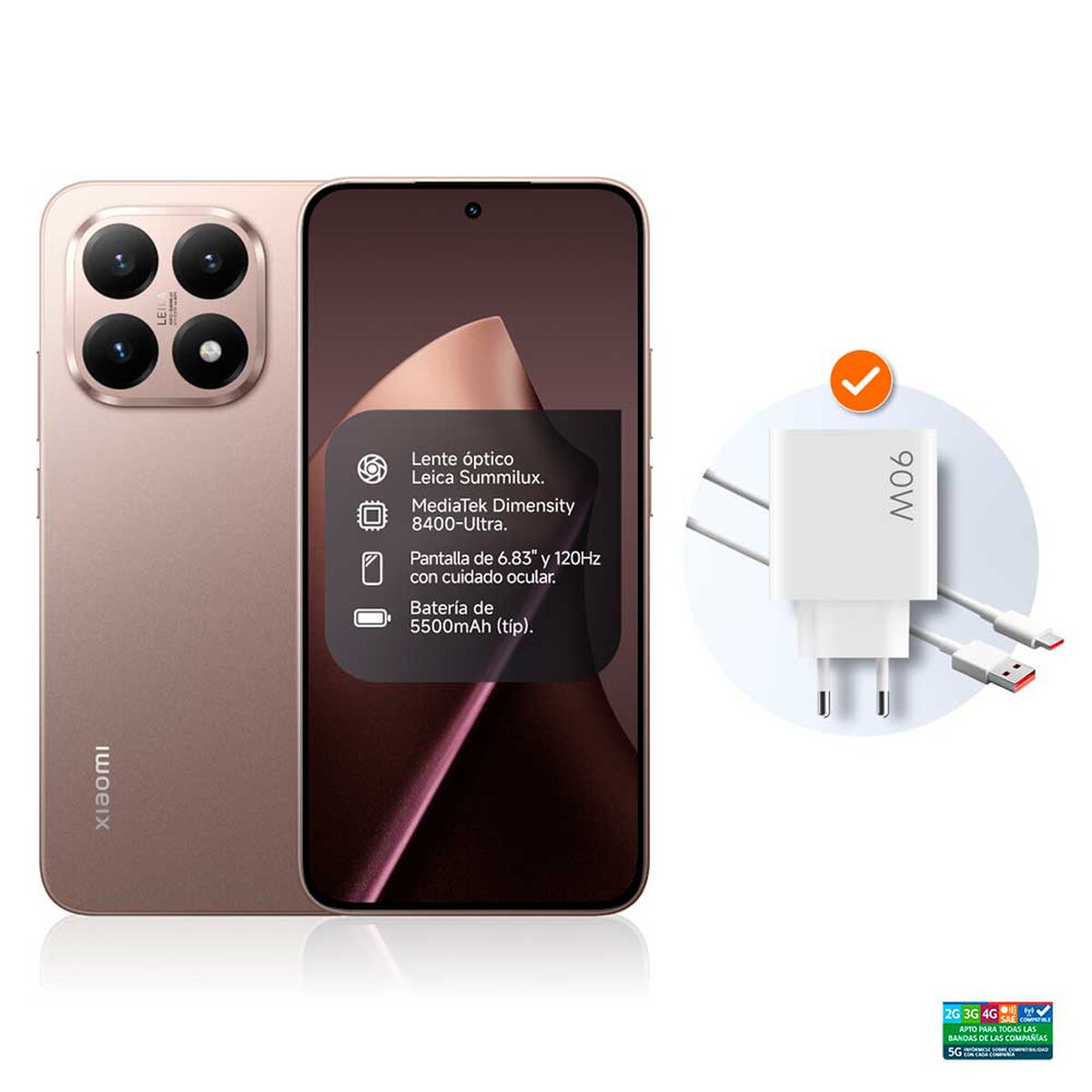 Celular Xiaomi Gold 15T 512Gb + Smartwatch REDMI Watch 5 Lite