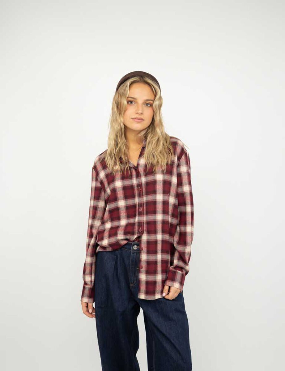 Blusa T&aacute;rtan Manga Larga Mujer Icono