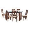 Juego de Comedor Latam Home Pamplona Girona 6 Sillas Lino Gris Claro