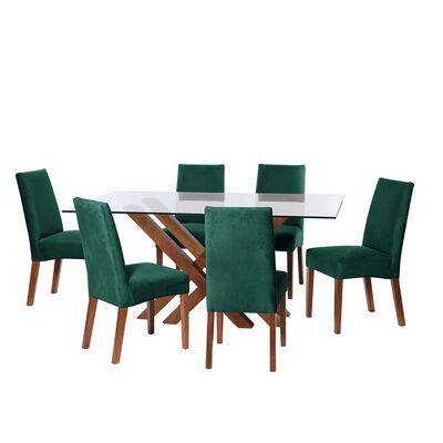 Imagen 1 del producto Juego de Comedor Latam Home Merida 6 Sillas Verde