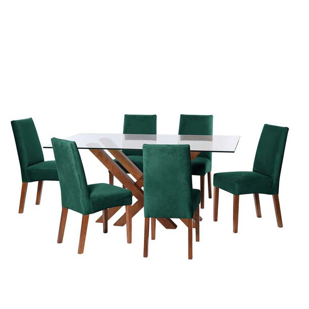 Juego de Comedor Latam Home Merida 6 Sillas Verde