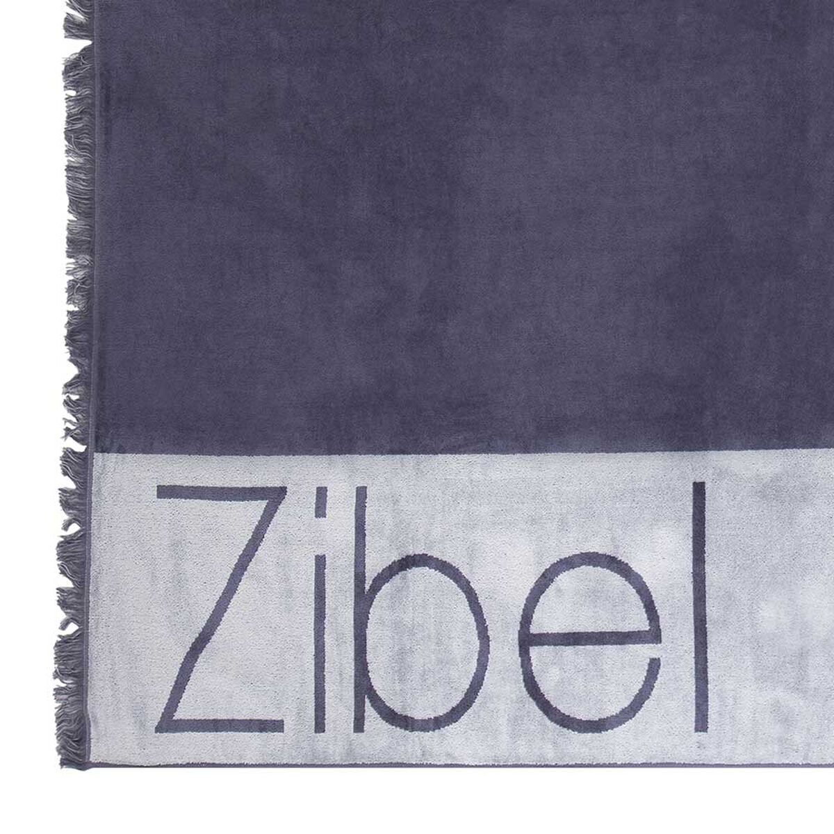 Toalla de Playa Jacquard Zibel 100 x 180 cm Gris