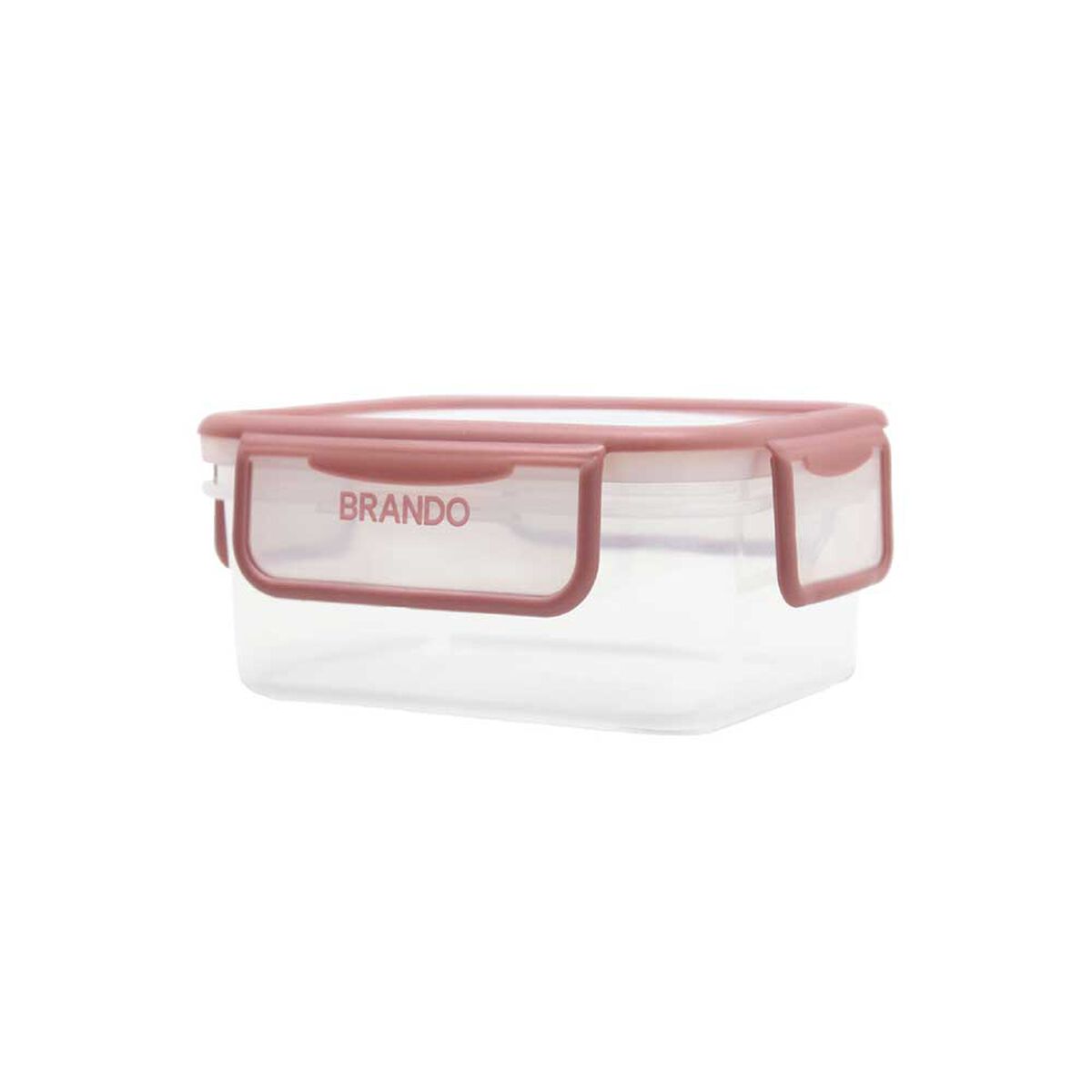 Tupper Hermético Plástico Brando Rectangular Rojo 400 ml