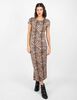 Vestido Maxi Animal Print Manga Corta Mujer Fiorucci