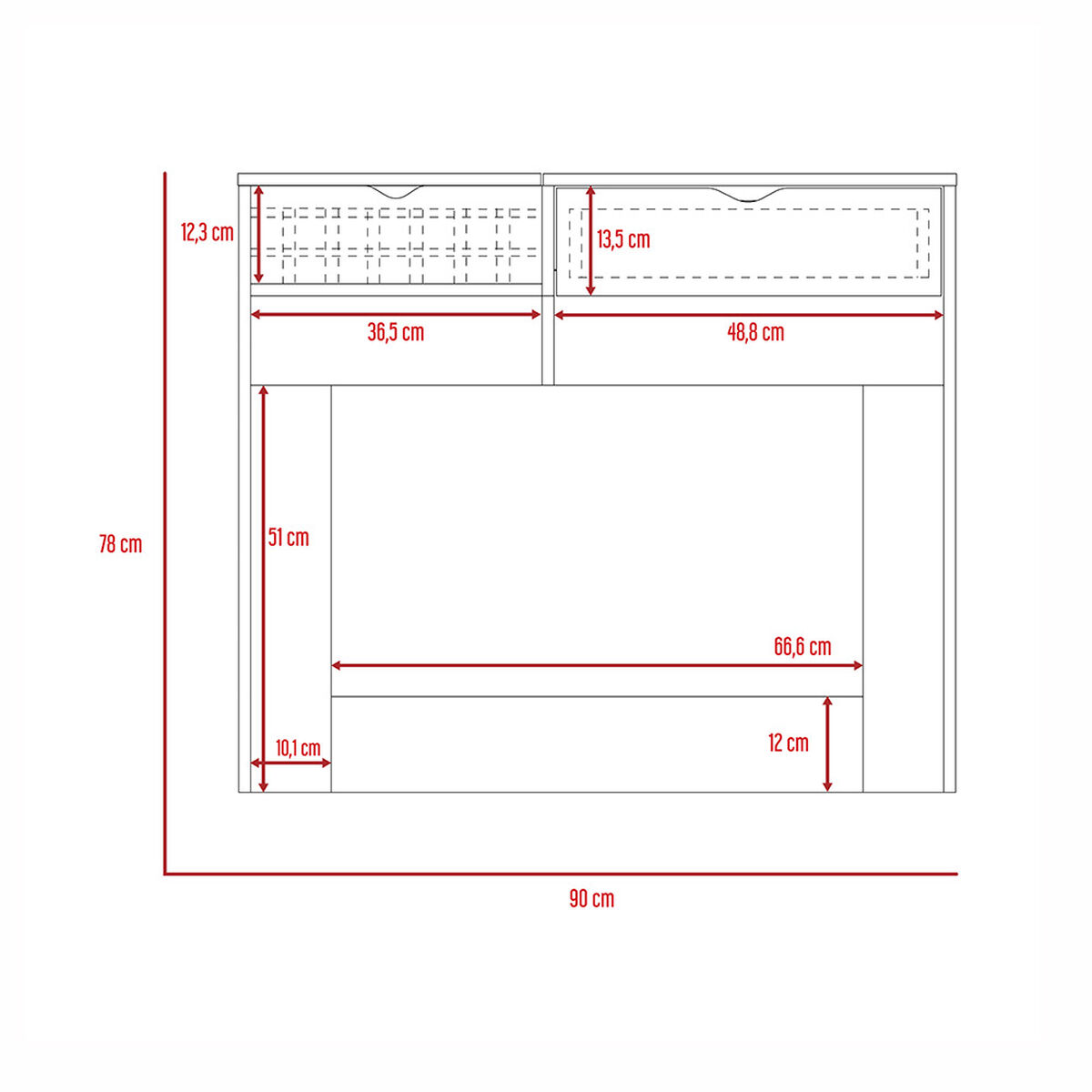 Mueble De Tocador + Zapatero Con Espejo Perla