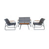 Juego de Living Terraza Casanova Gris Oscuro