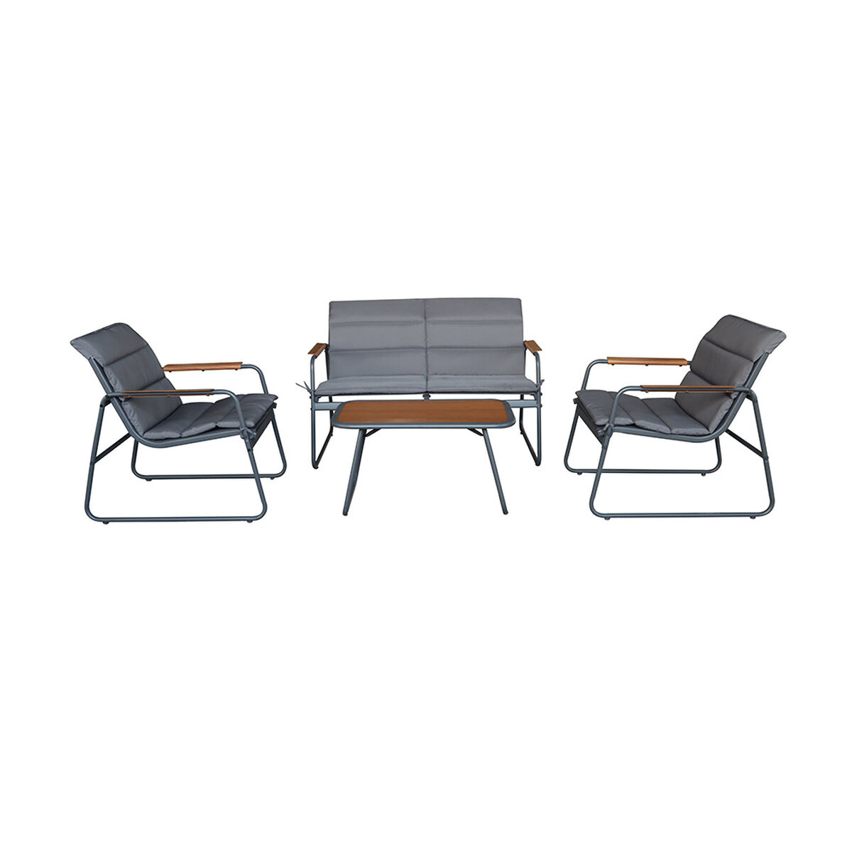 Juego de Living Terraza Casanova Gris Oscuro