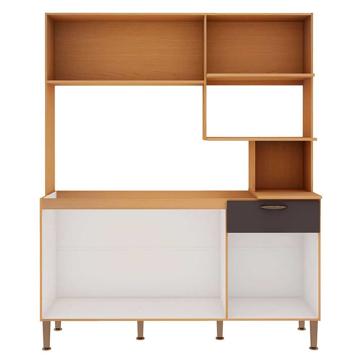 Kit Cocina Vekkahome Bella 4 Puertas 2 Cajones Gris