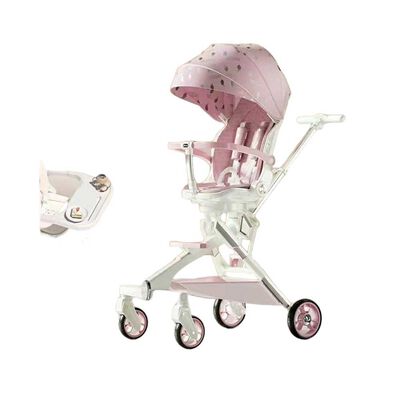 Coche de Paseo 360° con Mesita Lubabycas Rosado