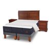 Cama Europea CIC Base Dividida King Grand Premium + Respaldo + Veladores + Plum&oacute;n Ganso