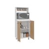 Mueble De Microondas Tuhome Sedona 2 P Blanco Y Fresno Europeo