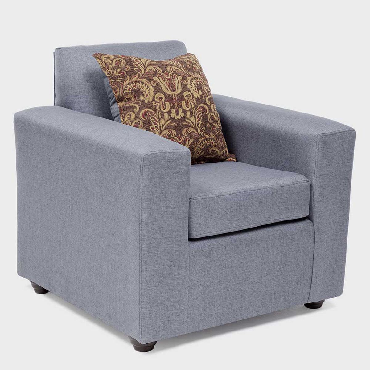 Juego de Living Almore Paris Sofá 3 Cuerpos + Dos Sillones 1 Cuerpo Gris