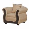 Juego de Living Black Factory Serrana Sofá 3 Cuerpos + Dos Sillones 1 Cuerpo Beige