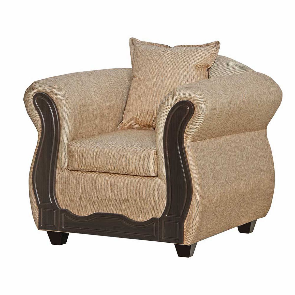 Juego de Living Black Factory Serrana Sofá 3 Cuerpos + Dos Sillones 1 Cuerpo Beige