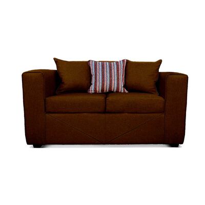Sofá Elegant Detail Santa Fe 2 Cuerpos Tela Café