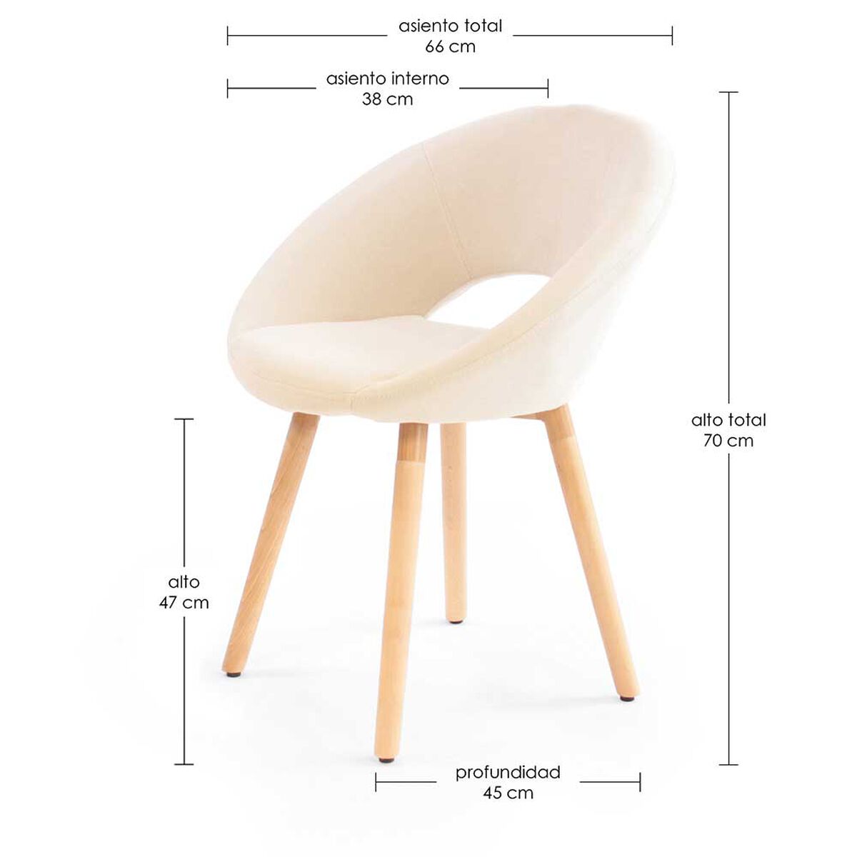 Poltrona Yardas Diana Blanco