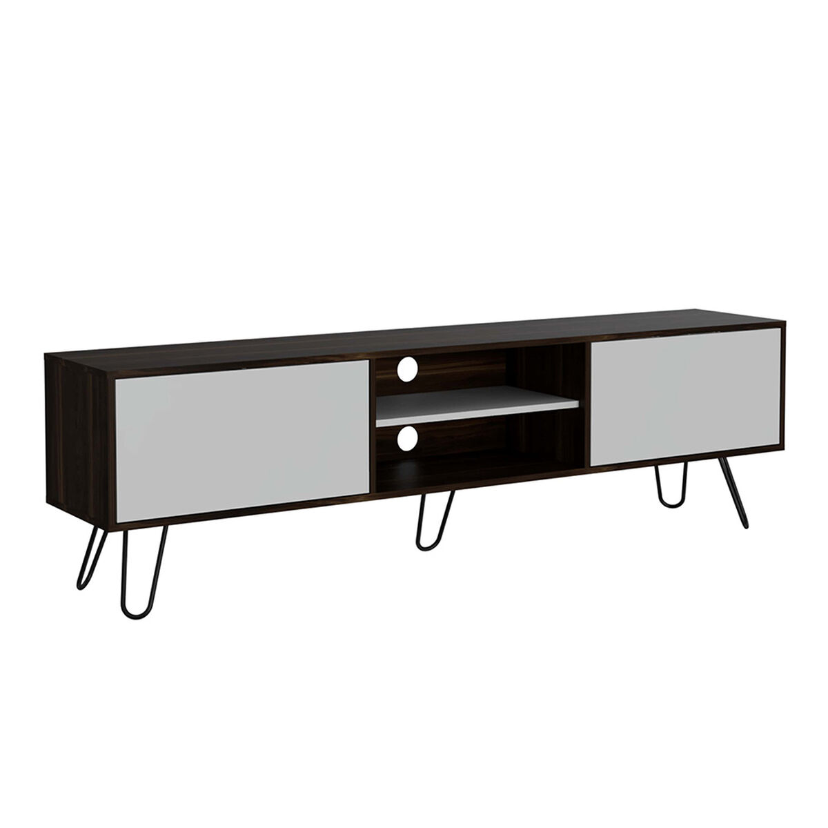 Rack TV TuHome Vassel Habano / Blanco Hasta 80"