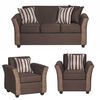 Juego de Living  Muebles M&E Calafquén Sofá 3 Cuerpos + Dos Sillones 1 Cuerpo Chocolate