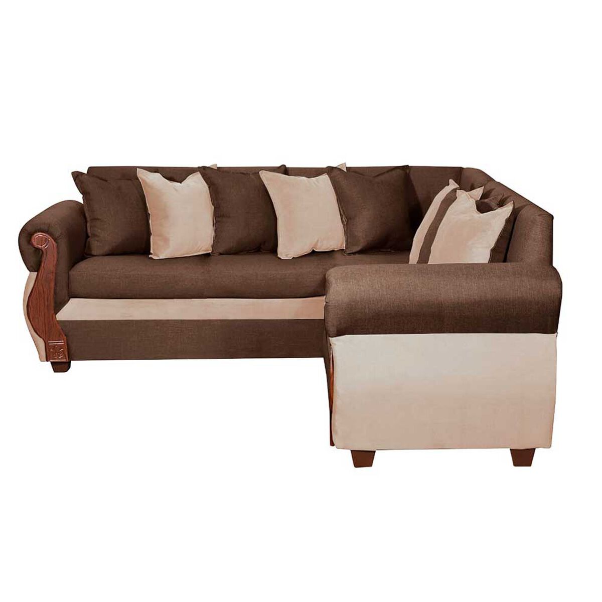 Sofá Seccional Diseño A&M Home Madison Derecho 5 Cuerpos Chocolate