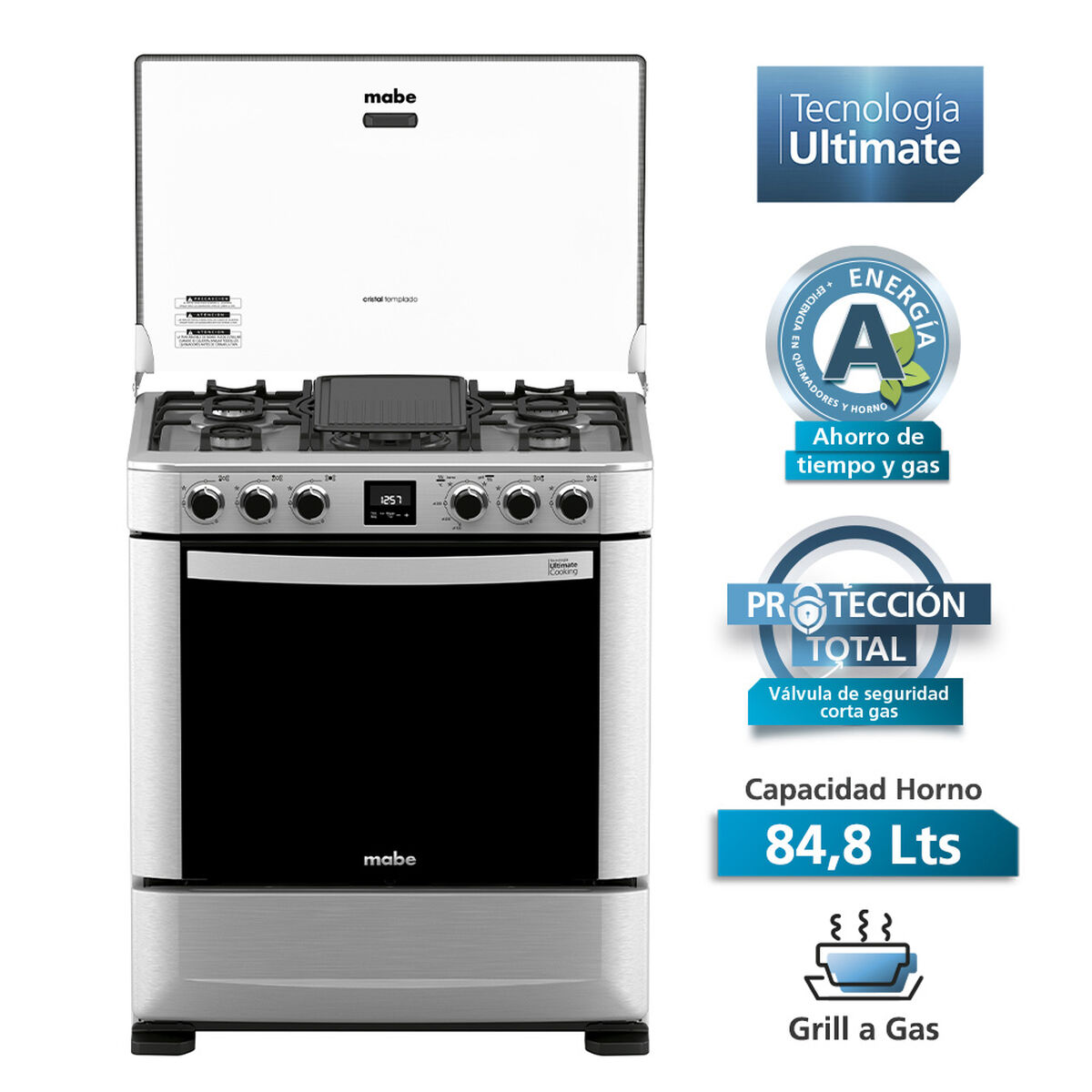 Cocina a Gas Mabe ANDES7670FX1 5 Quemadores