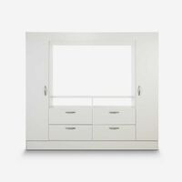 Clóset TV Hasta 55"" CIC Baker 2 Puertas 4 Cajones Blanco