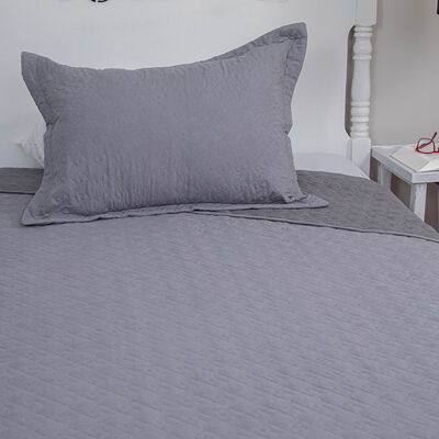 Imagen 2 del producto Quilt Doral 1,5 Plazas Gris Velvety