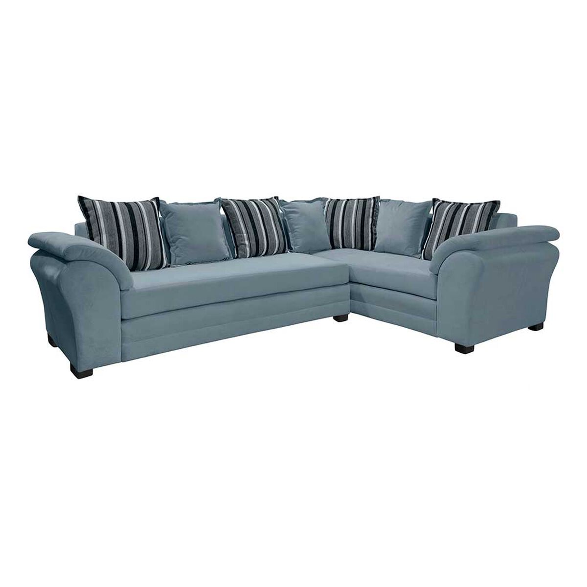 Sof&aacute; Seccional Derecho Living Factory Capri 5 Cuerpos Gris