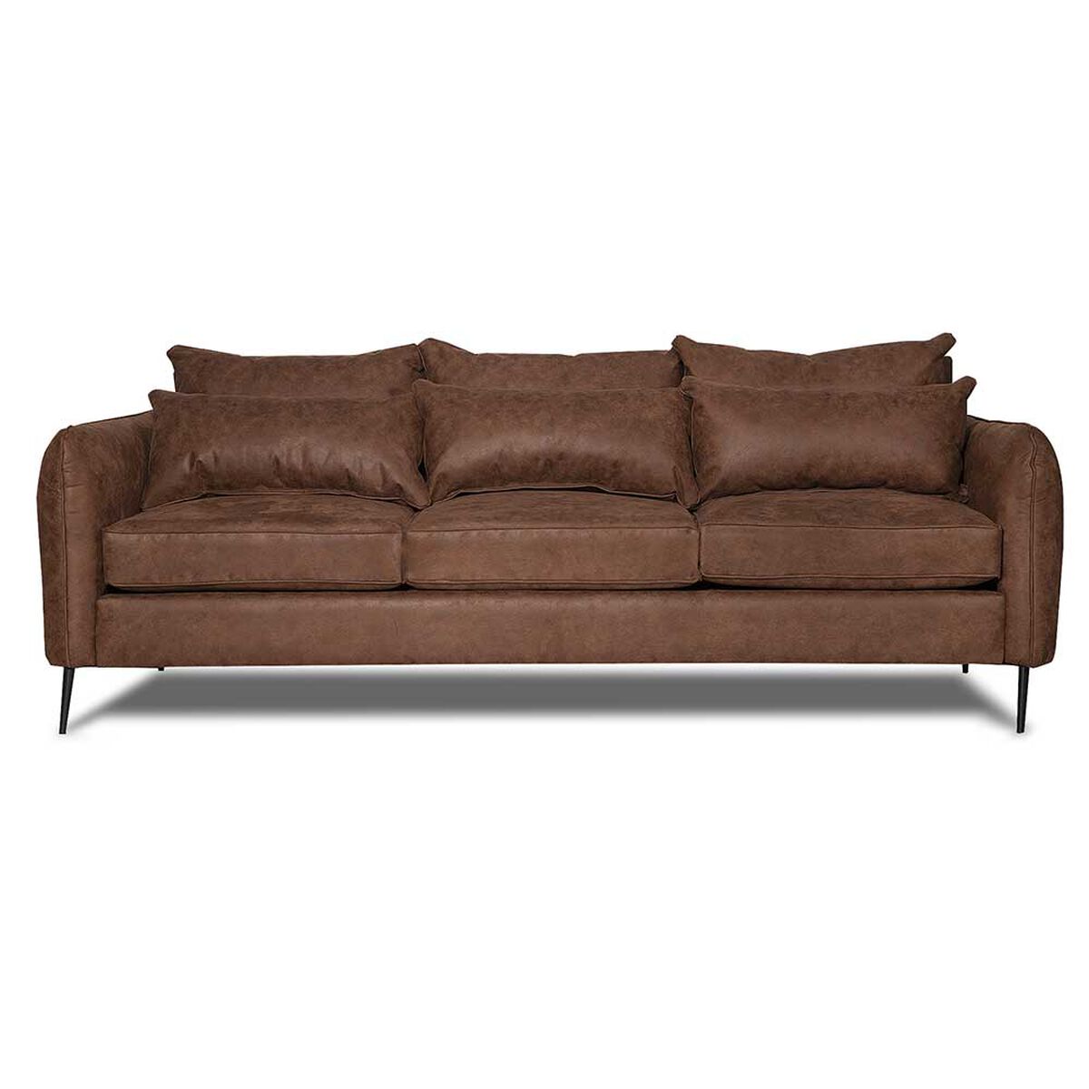 Sofá Innovamuebles Italia Cuero 2 Cuerpos Brown