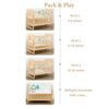 Cuna Colecho Madera Pack&Play con Mudador Azul LuBabycas