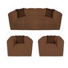 Juego de Living A&M Home Leonol 3,1,1 Cuerpos Café