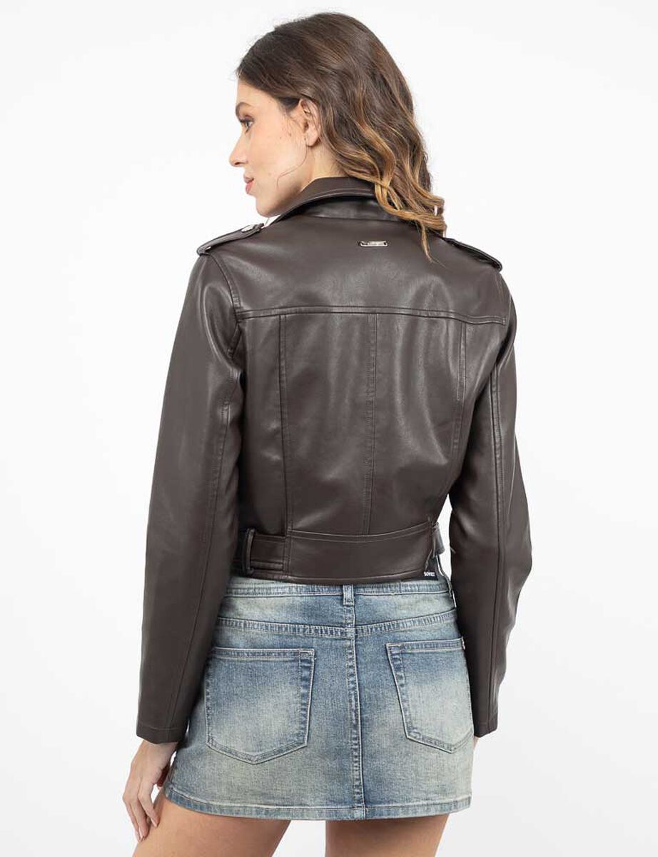 Chaqueta Biker Ecocuero Mujer Soviet