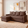 Seccional Izquierdo Living Factory Montreal 4 Cuerpos Caf&eacute;