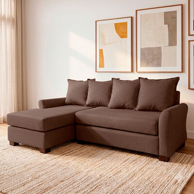 SECCIONAL IZQUIERDO LIVING FACTORY MONTREAL 4 CUERPOS CAFÉ
