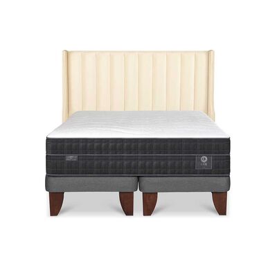 Cama Europea CIC Base Dividida Súper King Lux + Respaldo Panaro