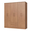 Closet Vekkahome Americano 6 Puertas 2 Cajones Caf&eacute;