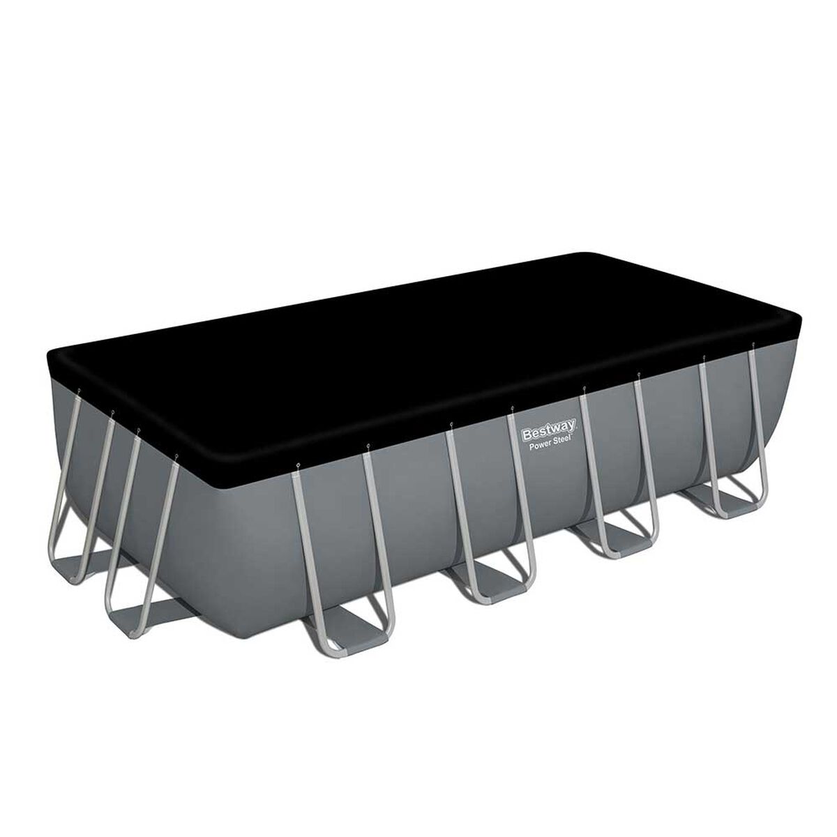 Piscina Estructural Bestway Power Steel Gris 488 x 244 x 122 cm 11532 lt