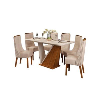 Juego de Comedor Altavision Forme Frow 6 Sillas Blanco