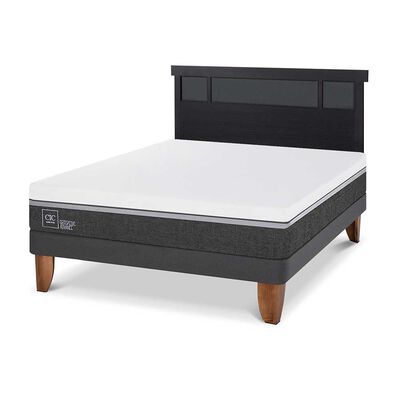 Imagen 2 del producto Cama Europea CIC 2 Plazas Ortopedic Advance + Respaldo Dublin Negro