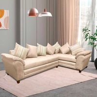 Sofá Seccional Derecho Living Factory Capri 5 Cuerpos Beige