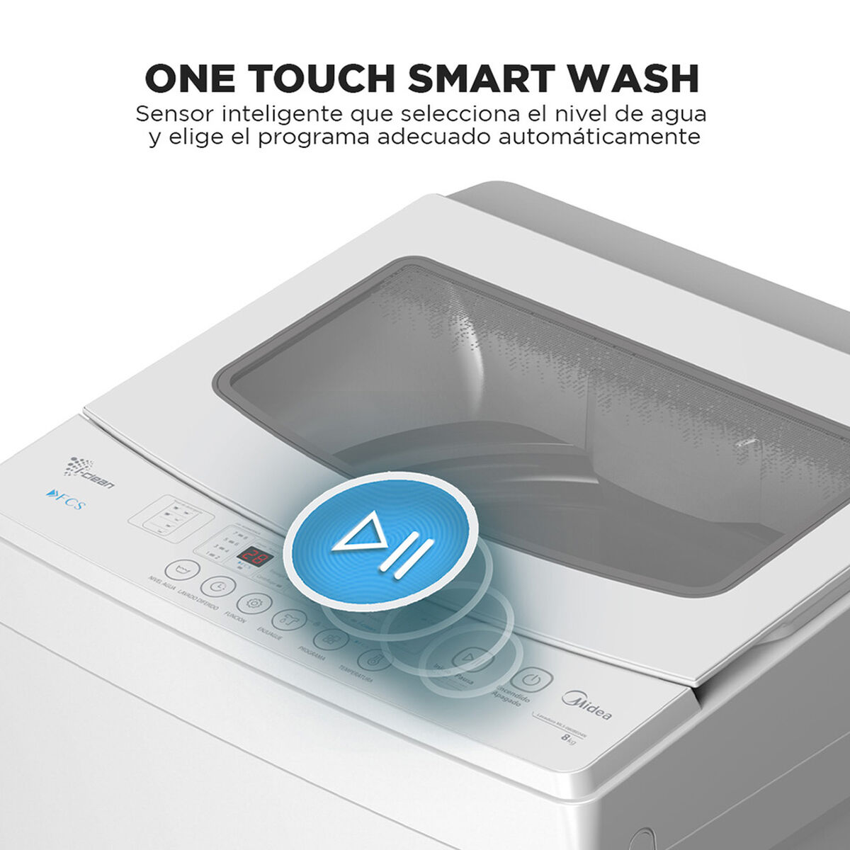 Lavadora Automática Midea MLS-080BE04N 8 kg